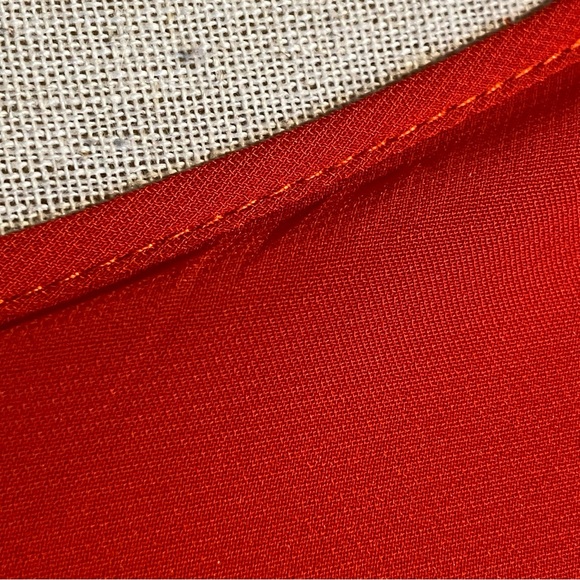 Red One Shoulder Sheer Drape Top - Picture 16 of 17